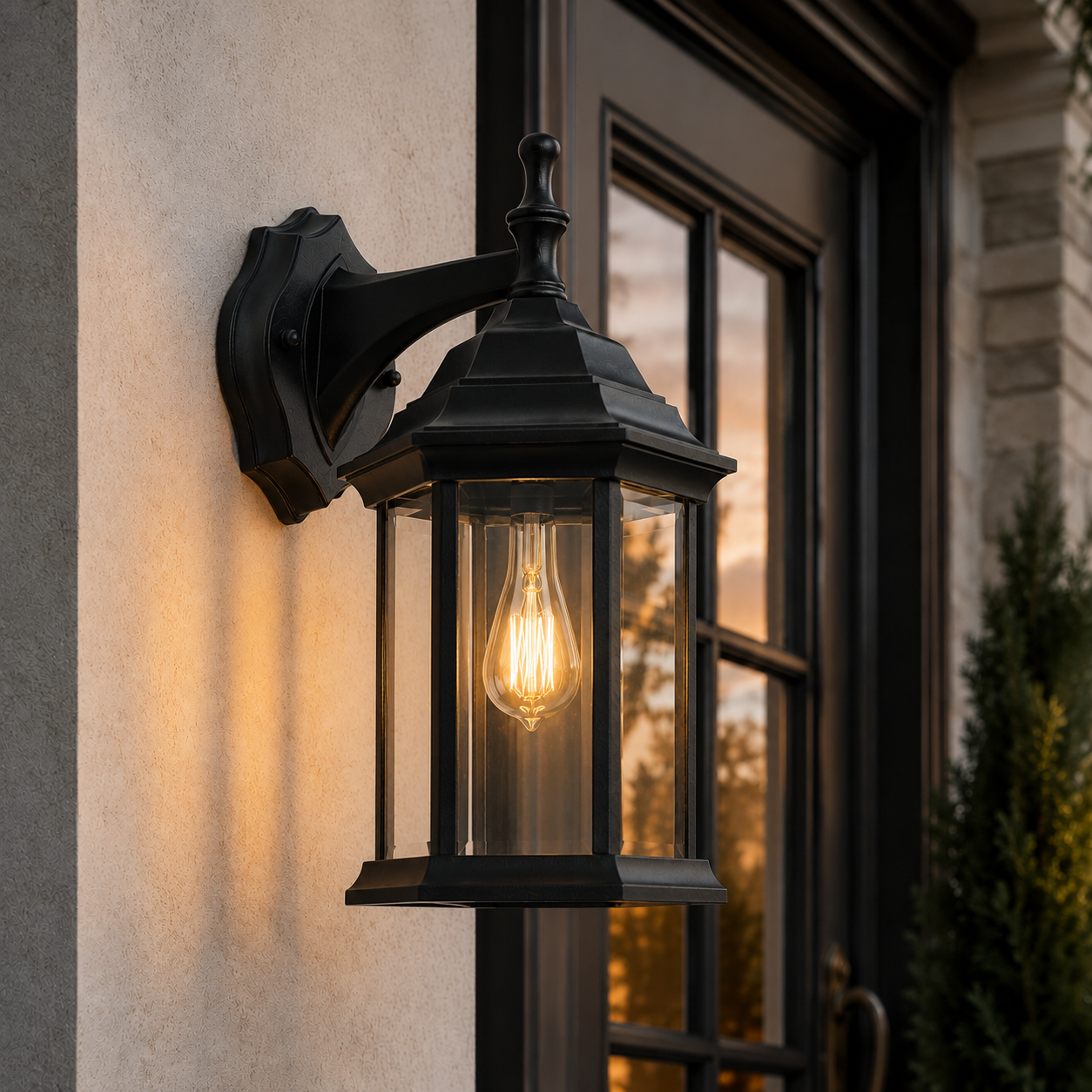 VionLight Manor Classic LED Outdoor Sconce IP54 Waterproof Aluminum Wall Lantern (E26/E27 Bulb Included)