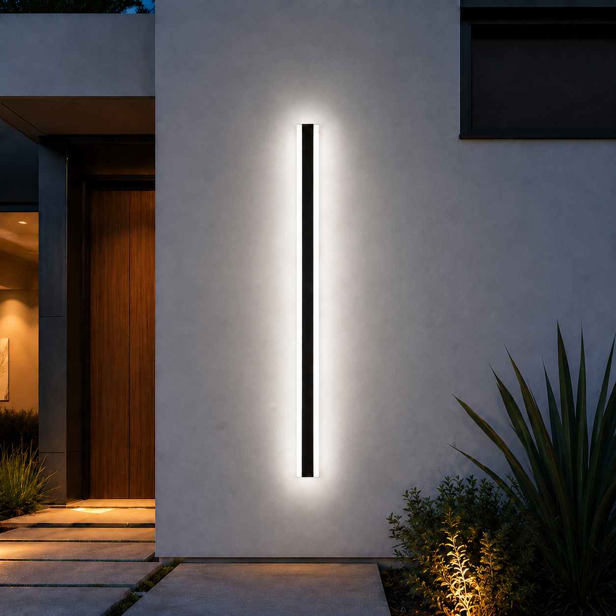 VionLight Zenith Modern LED Linear Long Strip Wall Sconce IP65 Outdoor Exterior Light, Waterproof Aluminum