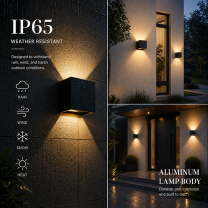 VionLight Cube — Modern Waterproof Wall Lamp