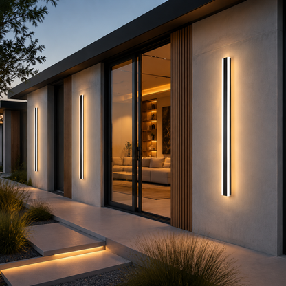 Modern Waterproof outdoor Long Strip LED wall lamp IP65 Aluminum Wall Light Garden porch Sconce Light 110V 220V Sconce Luminaire