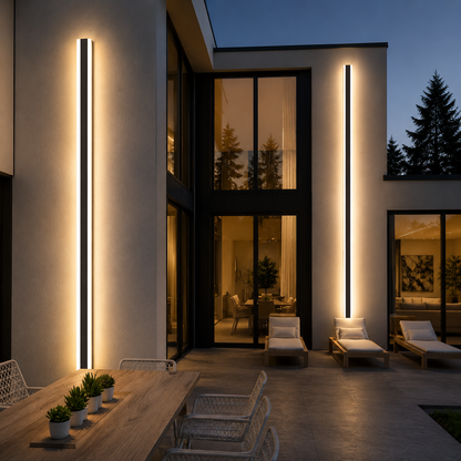 Modern Waterproof outdoor Long Strip LED wall lamp IP65 Aluminum Wall Light Garden porch Sconce Light 110V 220V Sconce Luminaire
