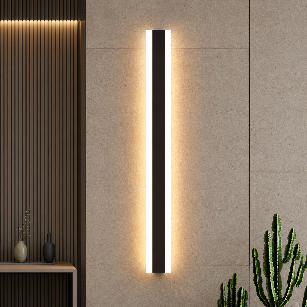 Modern Waterproof outdoor Long Strip LED wall lamp IP65 Aluminum Wall Light Garden porch Sconce Light 110V 220V Sconce Luminaire