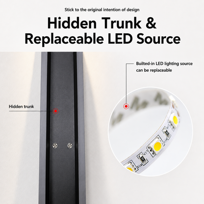 Modern Waterproof outdoor Long Strip LED wall lamp IP65 Aluminum Wall Light Garden porch Sconce Light 110V 220V Sconce Luminaire