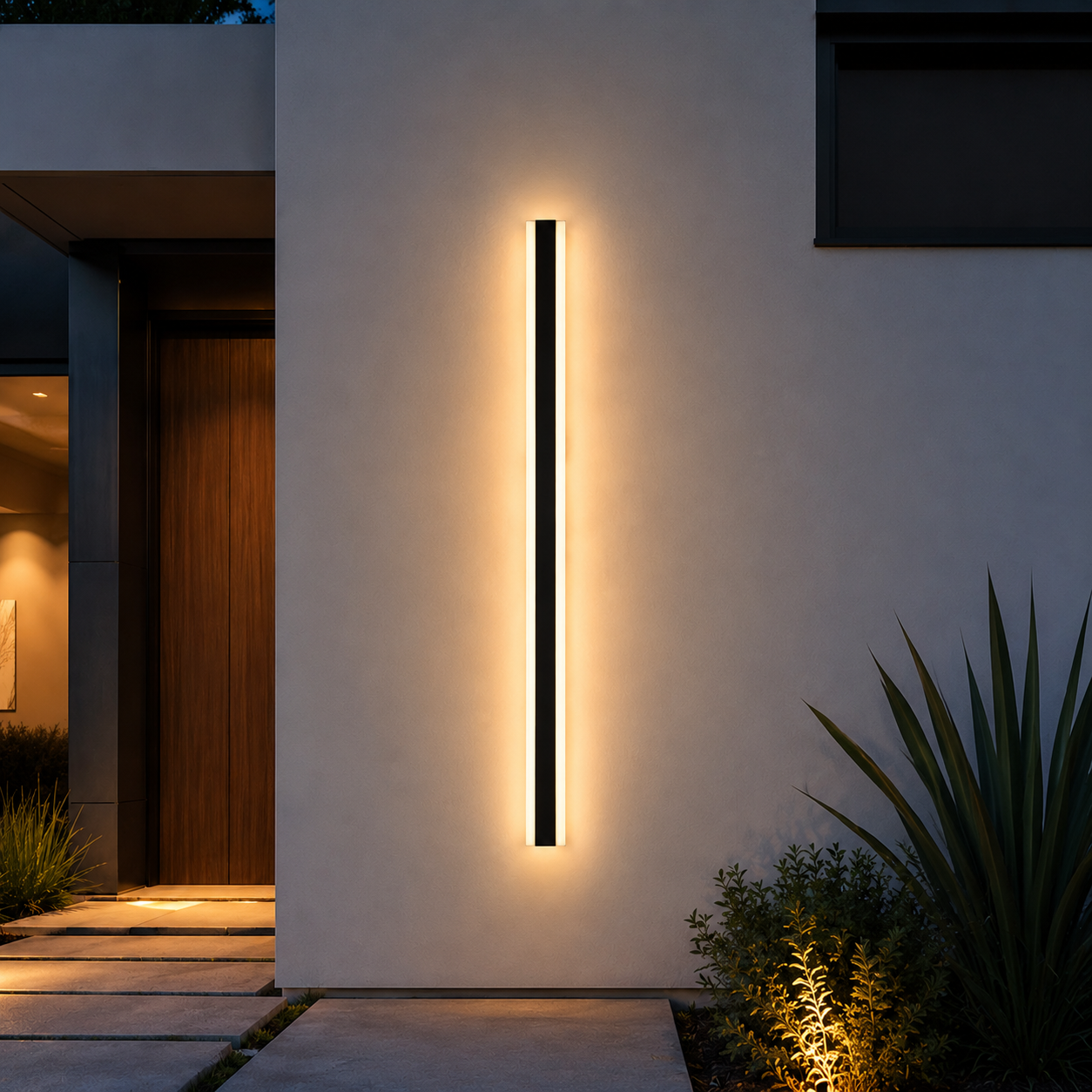 Modern Waterproof outdoor Long Strip LED wall lamp IP65 Aluminum Wall Light Garden porch Sconce Light 110V 220V Sconce Luminaire