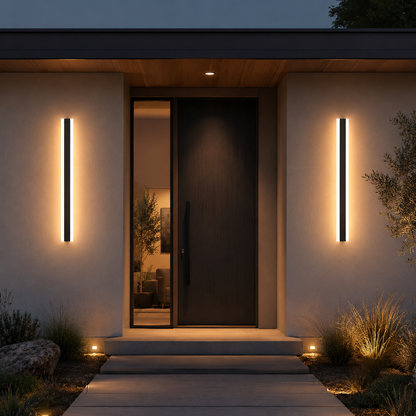 Modern Waterproof outdoor Long Strip LED wall lamp IP65 Aluminum Wall Light Garden porch Sconce Light 110V 220V Sconce Luminaire
