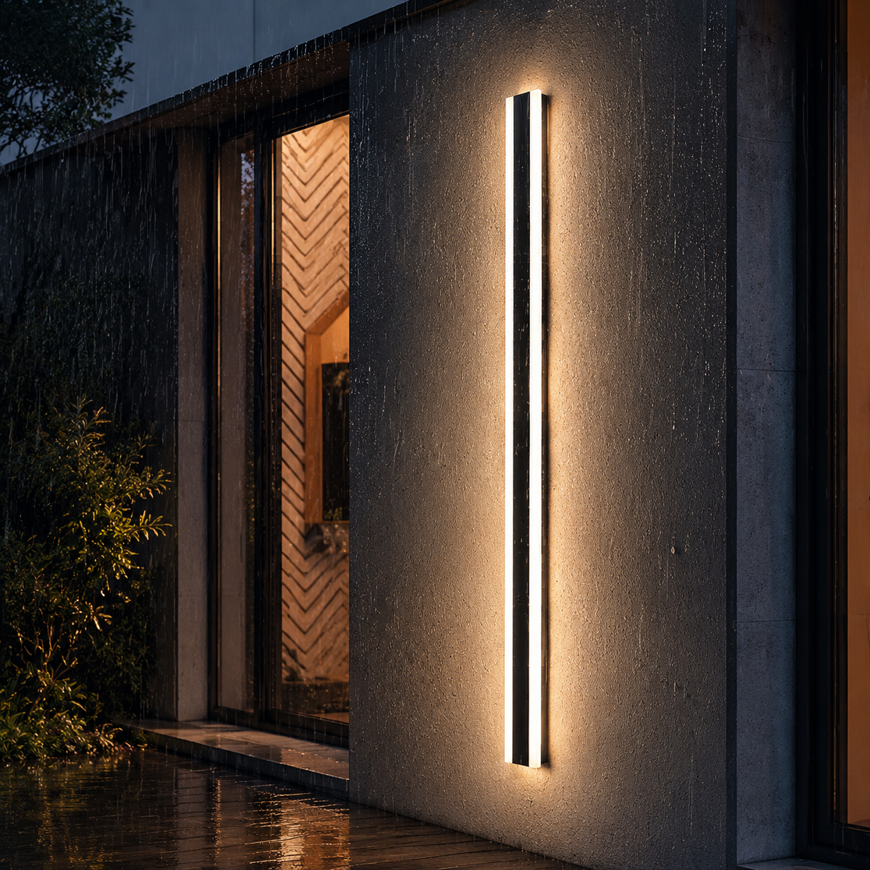 Modern Waterproof outdoor Long Strip LED wall lamp IP65 Aluminum Wall Light Garden porch Sconce Light 110V 220V Sconce Luminaire