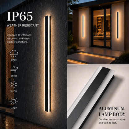 Modern Waterproof outdoor Long Strip LED wall lamp IP65 Aluminum Wall Light Garden porch Sconce Light 110V 220V Sconce Luminaire