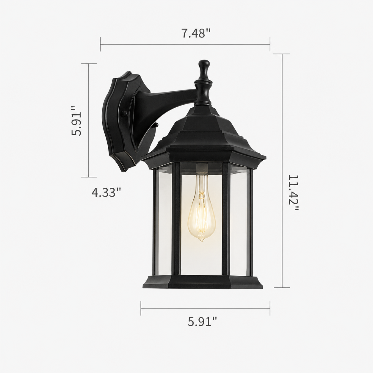 Outdoor Waterproof Wall Lamp Modern Villa Corridor Garden Lamp Exterior Wall Garden Walkway Simple Balcony Gate Terrace Lamp