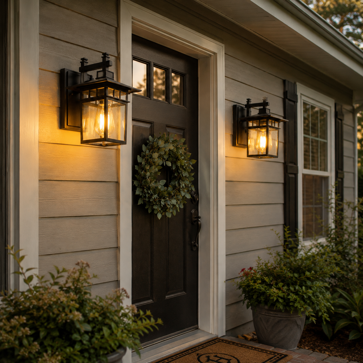 Outdoor Waterproof Wall Lamp Modern Villa Corridor Garden Lamp Exterior Wall Garden Walkway Simple Balcony Gate Terrace Lamp