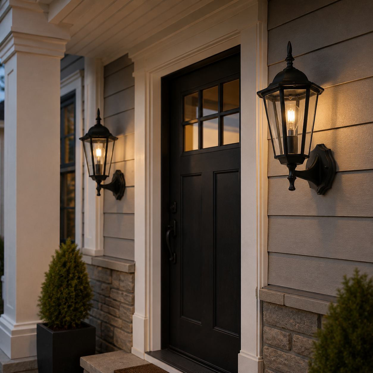 Outdoor Waterproof Wall Lamp Modern Villa Corridor Garden Lamp Exterior Wall Garden Walkway Simple Balcony Gate Terrace Lamp