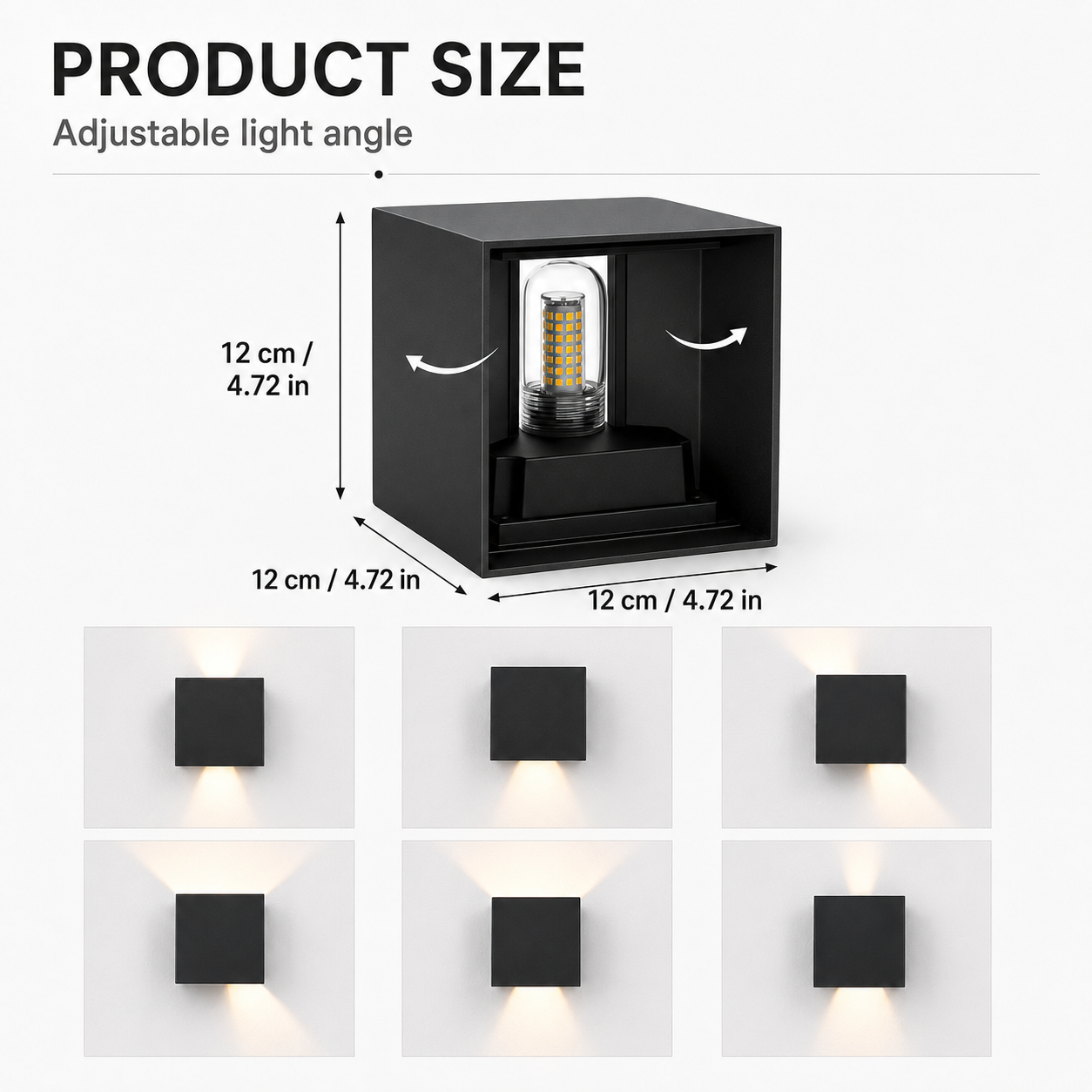 VionLight Cube — Modern Waterproof Wall Lamp