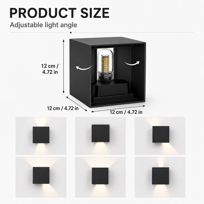 VionLight Cube — Modern Waterproof Wall Lamp