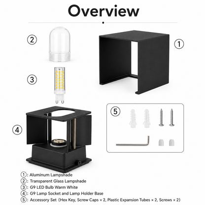 VionLight Cube — Modern Waterproof Wall Lamp