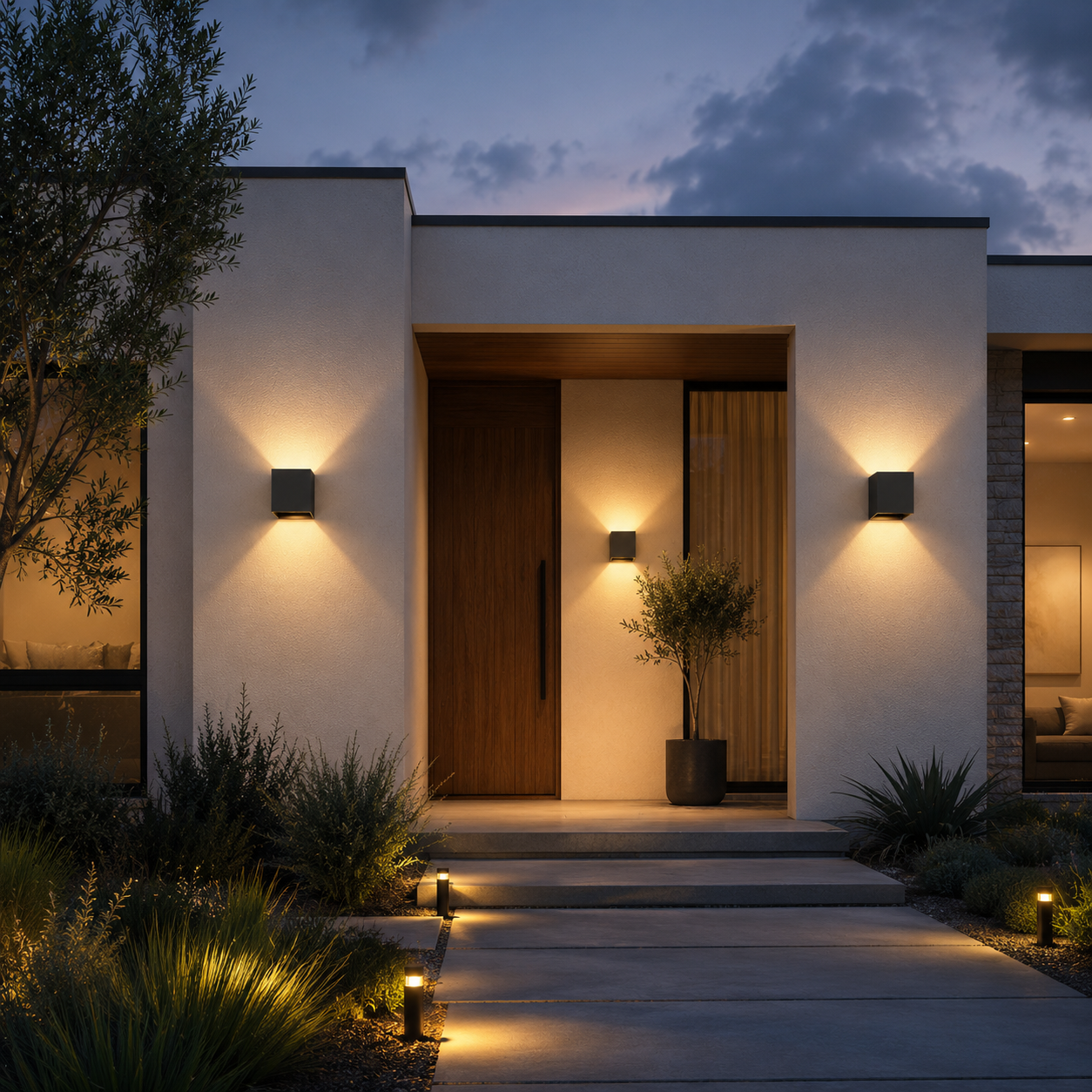 VionLight Cube — Modern Waterproof Wall Lamp