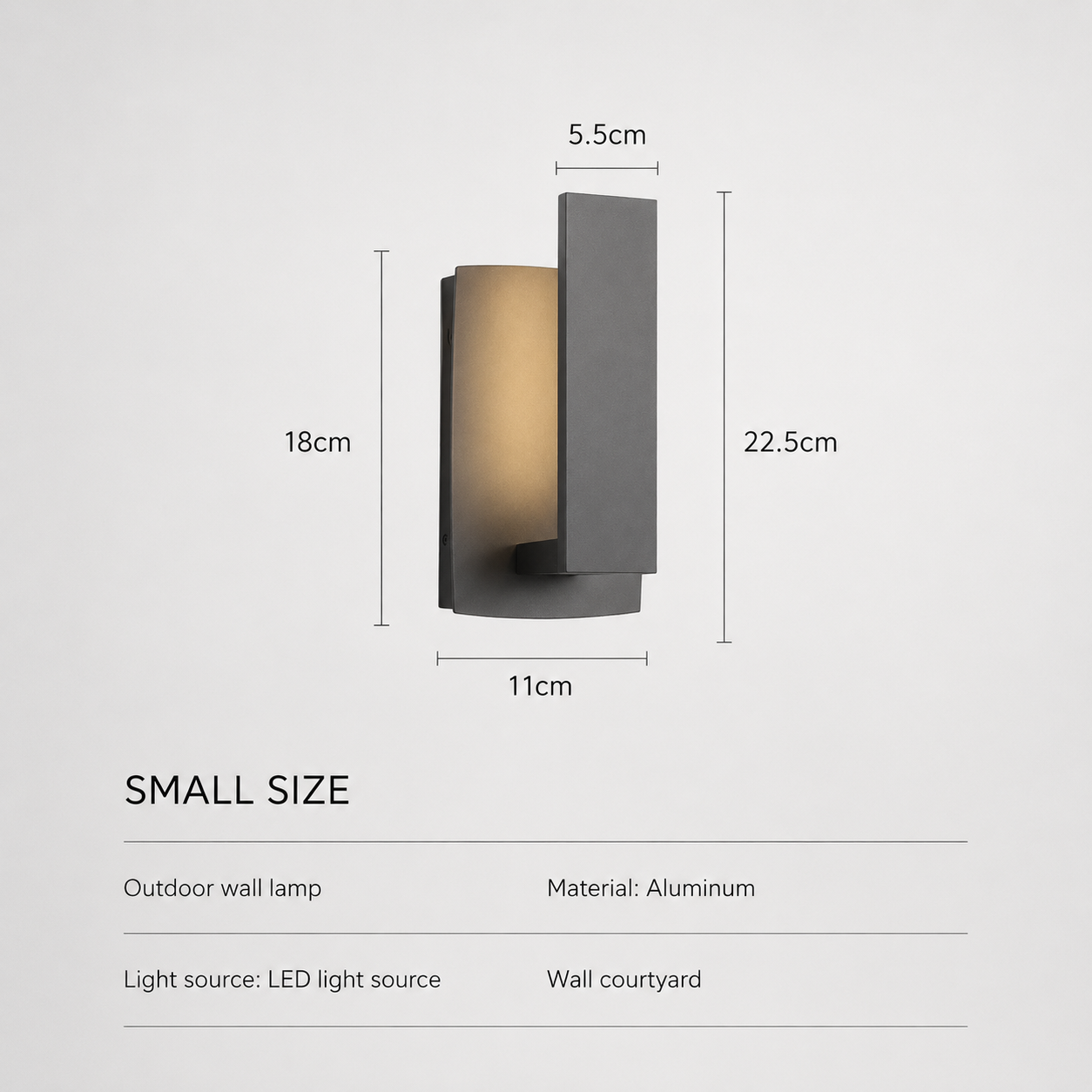 Outdoor Waterproof Wall Lamp Modern Simple Aluminum Wall Lamps Porch Balcony Wall Lights Courtyard Decoration Lighting Fixtures