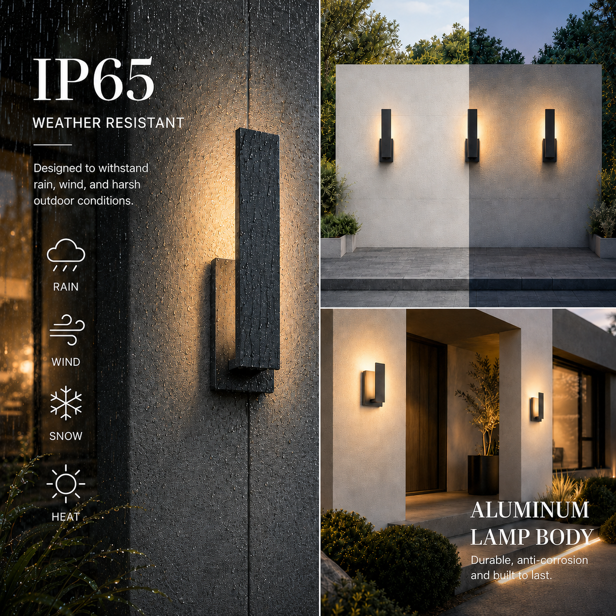 Outdoor Waterproof Wall Lamp Modern Simple Aluminum Wall Lamps Porch Balcony Wall Lights Courtyard Decoration Lighting Fixtures