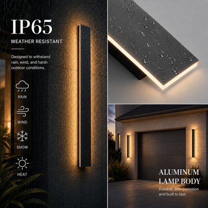 Waterproof outdoor wall lamp LED Long Linear lighting IP65 Aluminum for Garden Garage porch Sconces Fixtures 110V 220V Luminaire