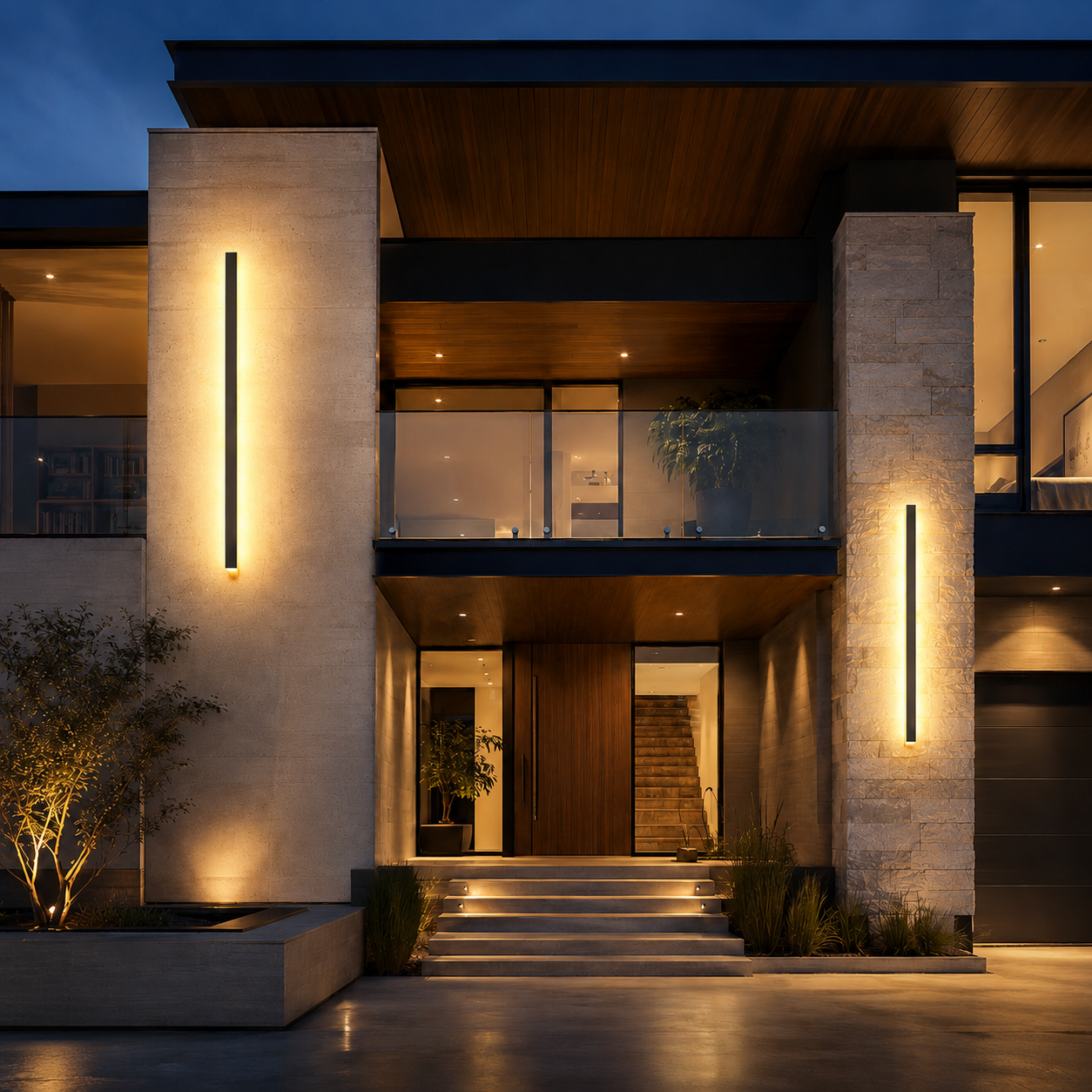 Waterproof outdoor wall lamp LED Long Linear lighting IP65 Aluminum for Garden Garage porch Sconces Fixtures 110V 220V Luminaire
