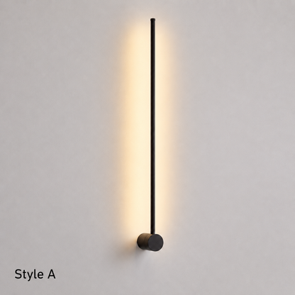 Outdoor Wall Sconces Long Strip IP65 Anti Rust 3000K 4500K 6000K Black Waterproof Linear Wall Mount Lighting for Porch Courtyard