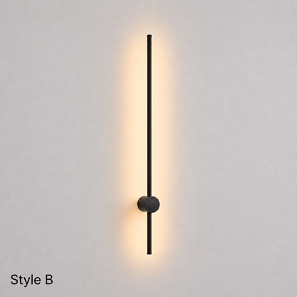 Outdoor Wall Sconces Long Strip IP65 Anti Rust 3000K 4500K 6000K Black Waterproof Linear Wall Mount Lighting for Porch Courtyard