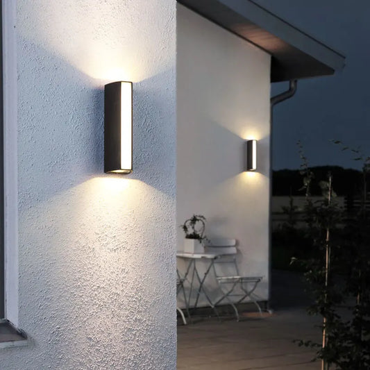 LED Outdoor Wall Light IP65 Waterproof Aluminum Sconces LED 4W Black Wall Lamp for Porch Garden Villa 110V 220V Sconce Luminaire