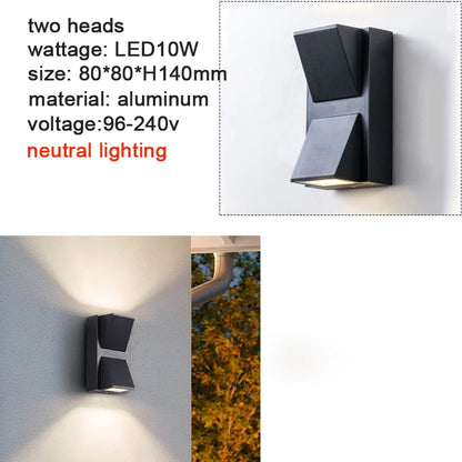 Modern LED Outdoor Aluminum IP65 Waterproof Mounted Wall Lightings 5W 10W Garden porch Sconce Light 110V 220V Sconce Luminaire