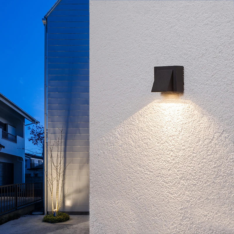 Modern LED Outdoor Aluminum IP65 Waterproof Mounted Wall Lightings 5W 10W Garden porch Sconce Light 110V 220V Sconce Luminaire