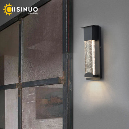New LED Wall Lighting PIR Motion Sensor Crystal Outdoor IP65 Waterproof Street Lamp for Balcony Garden 96V 220V Sconce Luminaire