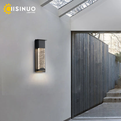 New LED Wall Lighting PIR Motion Sensor Crystal Outdoor IP65 Waterproof Street Lamp for Balcony Garden 96V 220V Sconce Luminaire