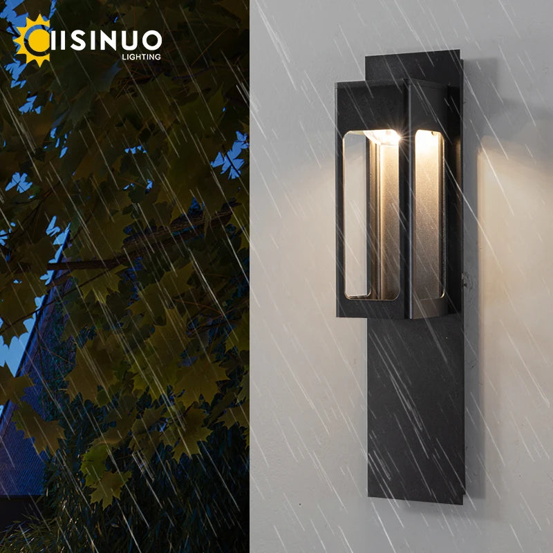 IP67 Waterproof Outdoor LED Wall Lighting Motion Sensor Aluminum Black Bronze Garden porch Sconce Light 96V220V Sconce Luminaire
