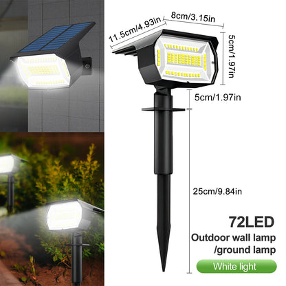 59/72 LED Solar Lights Outdoor Waterproof IP65 3 Lighting Modes Solar Powered Landscape Spot Lights For Outside Yard Decor