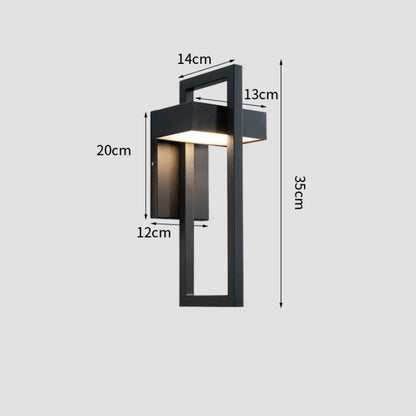 Waterproof outdoor LED wall lamp modern retro black balcony corridor courtyard garden exterior wall lamp outdoor lighting