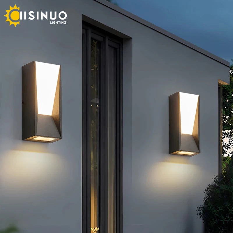 Waterproof Outdoor PIR Sensor Wall Light Durable Aluminum Housing Lamp Garden Courtyard Lighting for Porch Pathway Balcony Decor