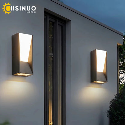 Waterproof Outdoor PIR Sensor Wall Light Durable Aluminum Housing Lamp Garden Courtyard Lighting for Porch Pathway Balcony Decor