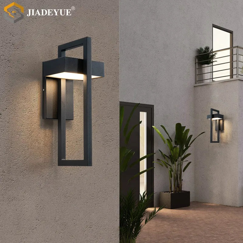 Waterproof outdoor LED wall lamp modern retro black balcony corridor courtyard garden exterior wall lamp outdoor lighting