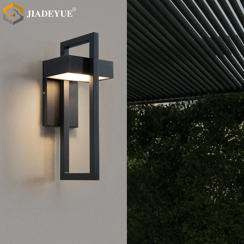 Waterproof outdoor LED wall lamp modern retro black balcony corridor courtyard garden exterior wall lamp outdoor lighting