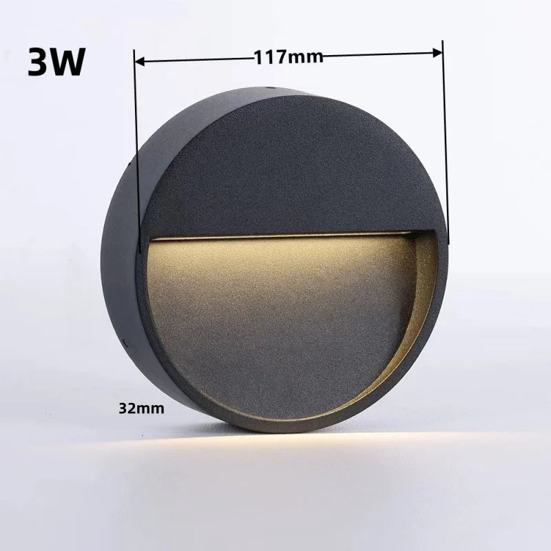 LED Outdoor Surface Mounted Wall Lamp IP65 Waterproof Step Light for Garage Basement Channel Passage Entrance Stairs 110V 220V