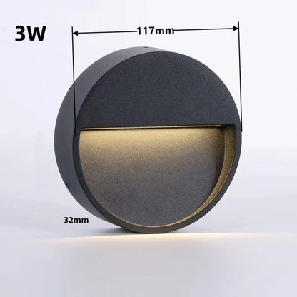 LED Outdoor Surface Mounted Wall Lamp IP65 Waterproof Step Light for Garage Basement Channel Passage Entrance Stairs 110V 220V
