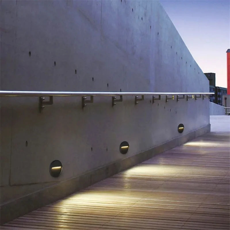 LED Outdoor Surface Mounted Wall Lamp IP65 Waterproof Step Light for Garage Basement Channel Passage Entrance Stairs 110V 220V