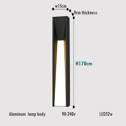 Outdoor Wall Lamp LED Black Lighting Exterior Light Fixtures AC110 220V Porch Lights Wall Mounted Garden Lamp for Patio Entryway