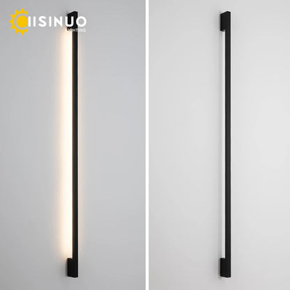 Minimalist Long Strip Outdoor Wall Lamp Garden Porch Lighting Black Sconce Light 85V 265V for Garage Courtyard Balcony Decoratio
