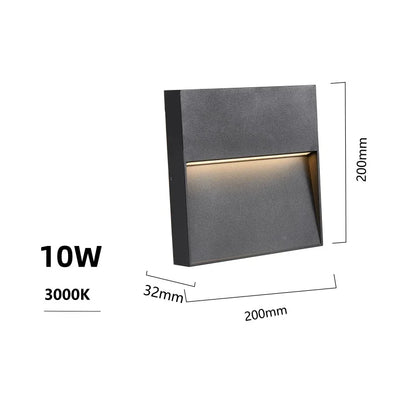 LED Outdoor Surface Mounted Wall Lamp IP65 Waterproof Step Light for Garage Basement Channel Passage Entrance Stairs 110V 220V