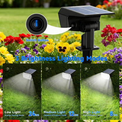 59/72 LED Solar Lights Outdoor Waterproof IP65 3 Lighting Modes Solar Powered Landscape Spot Lights For Outside Yard Decor