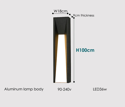 Outdoor Wall Lamp LED Black Lighting Exterior Light Fixtures AC110 220V Porch Lights Wall Mounted Garden Lamp for Patio Entryway