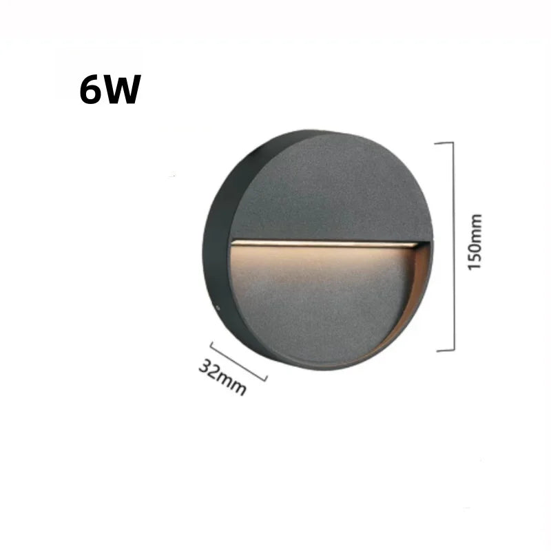 LED Outdoor Surface Mounted Wall Lamp IP65 Waterproof Step Light for Garage Basement Channel Passage Entrance Stairs 110V 220V