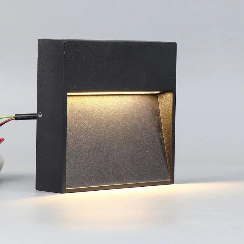 LED Outdoor Surface Mounted Wall Lamp IP65 Waterproof Step Light for Garage Basement Channel Passage Entrance Stairs 110V 220V
