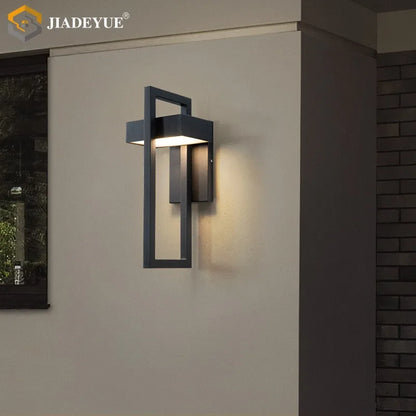 Waterproof outdoor LED wall lamp modern retro black balcony corridor courtyard garden exterior wall lamp outdoor lighting