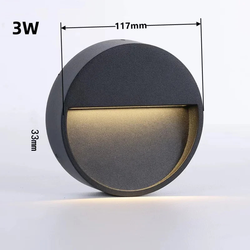 LED Outdoor Surface Mounted Wall Lamp IP65 Waterproof Step Light for Garage Basement Channel Passage Entrance Stairs 110V 220V
