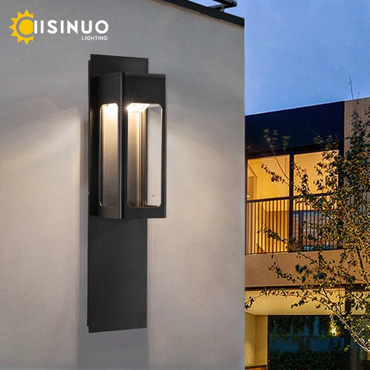 IP67 Waterproof Outdoor LED Wall Lighting Motion Sensor Aluminum Black Bronze Garden porch Sconce Light 96V220V Sconce Luminaire