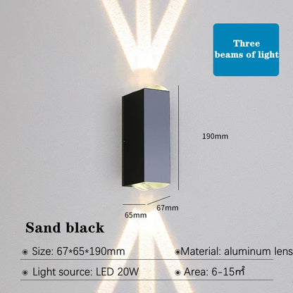 Outdoor waterproof double-headed LED wall washer light aisle corridor stairs a beam of light exterior wall door wall light